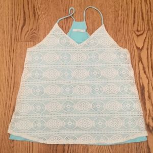 Lace overlay tank top